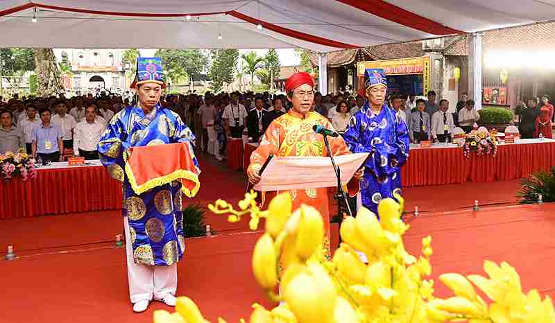 Solemn opening ceremony of Mao Dien Temple of Literature in 2026. Photo: Hai Phong Department of Culture, Sports and Tourism