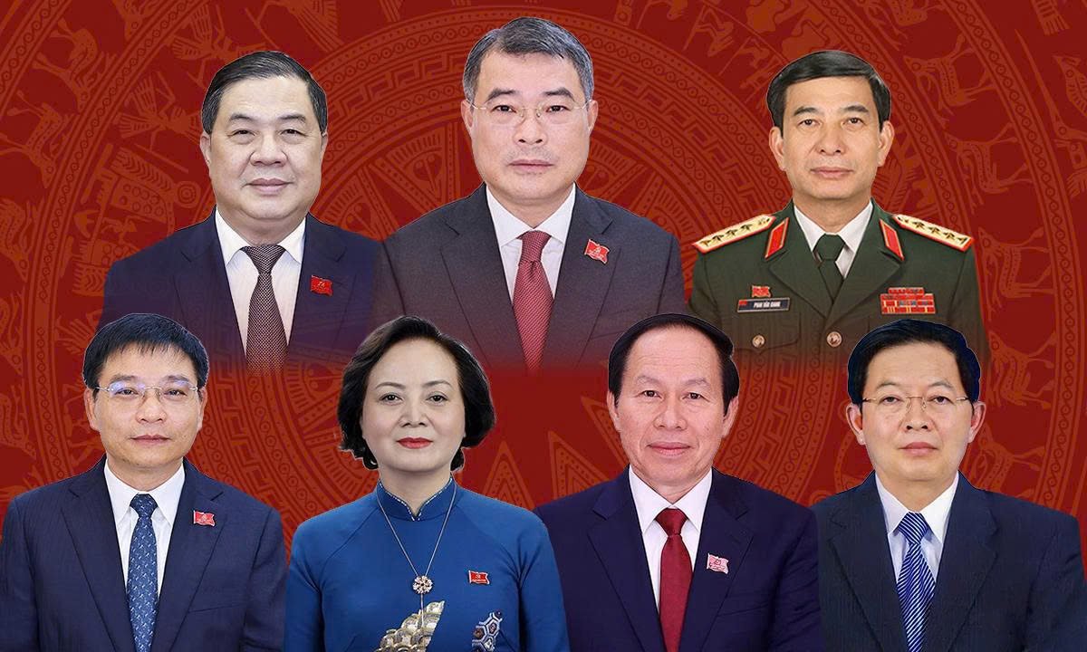 Thủ tướng Chính phủ Lê Minh Hưng và 6 Phó Thủ tướng Chính phủ nhiệm kỳ 2026-2031. Ảnh: Văn Thắng