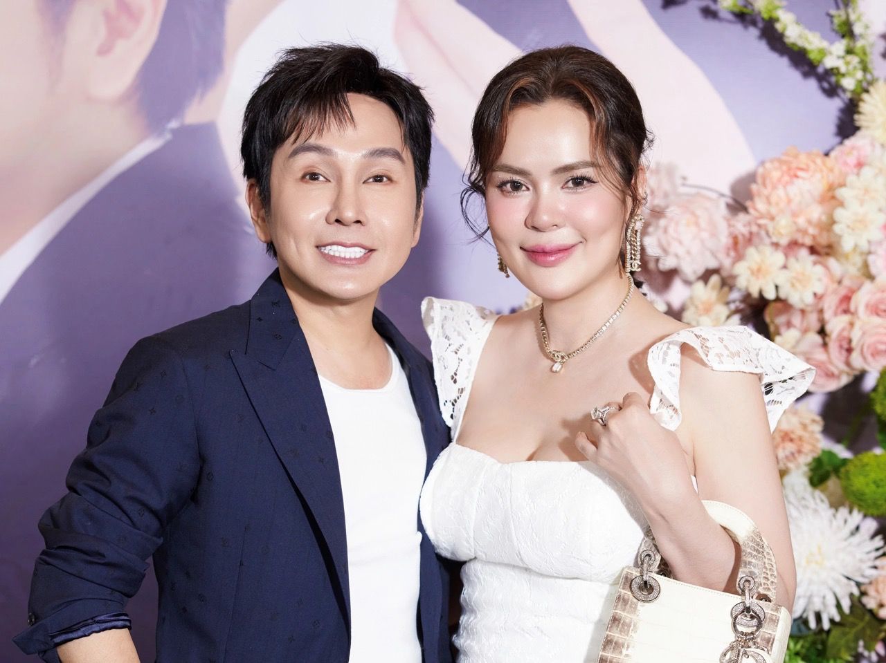 Meritorious Artist Vu Luan and Miss Phuong Le. Photo: Artist provided.