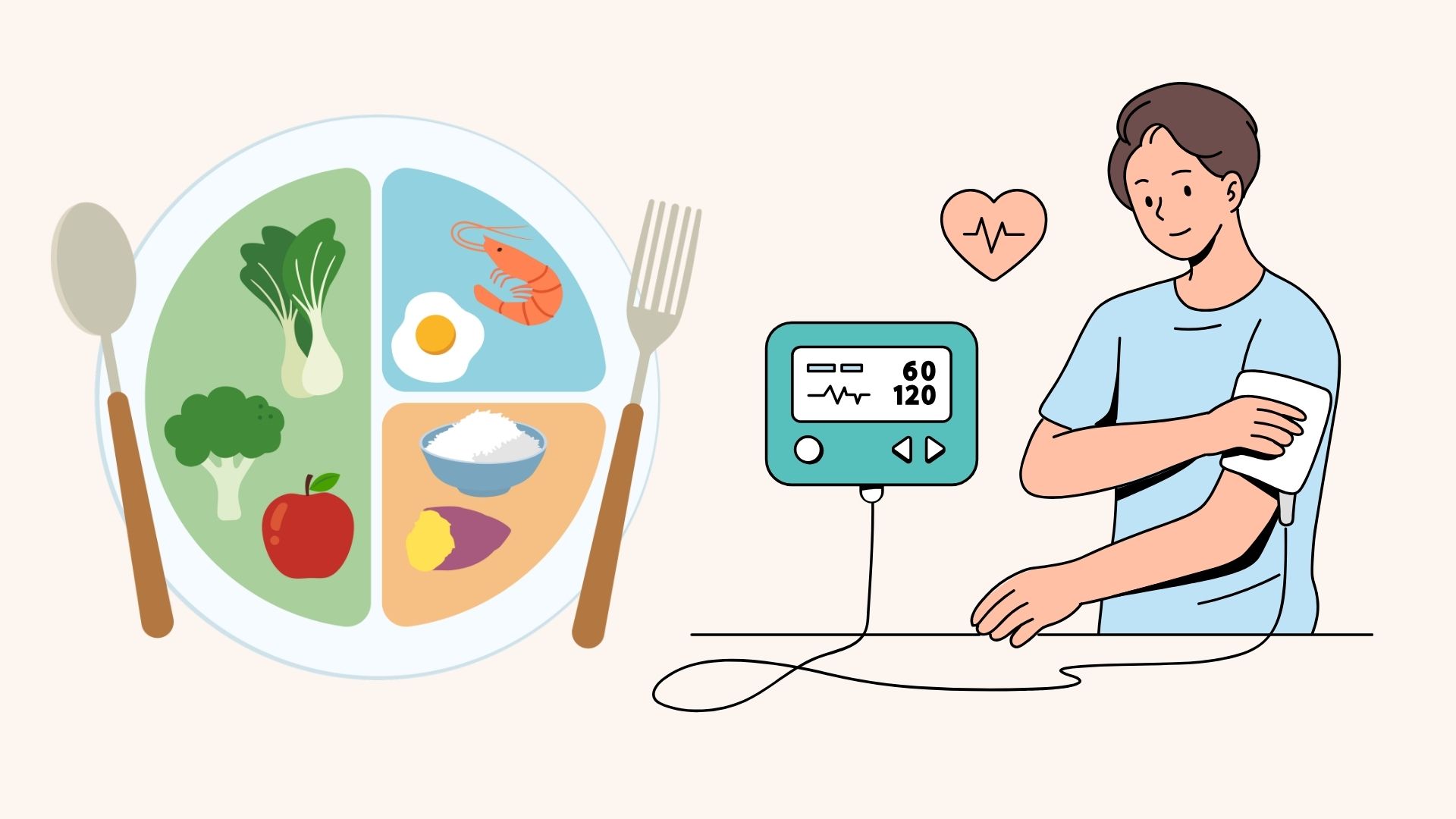 Blood pressure is stable thanks to the "3 little, 2 much" diet. Graphics: Linh Dan