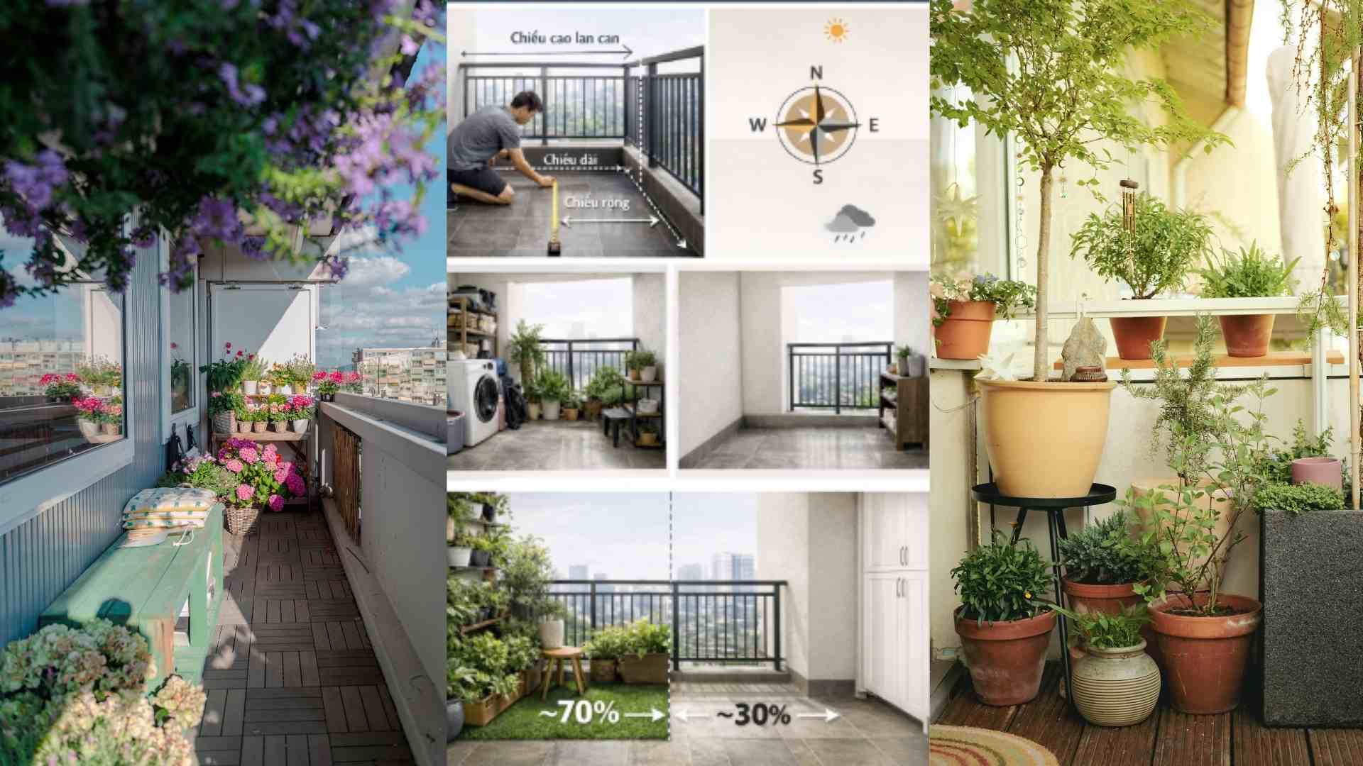 The balcony renovation method includes 3 complete steps. Graphics: Ha May