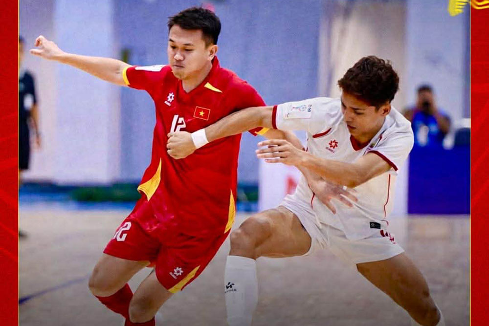 Vietnam futsal team debuts at the 2026 Southeast Asian Futsal Championship. Photo: VFF