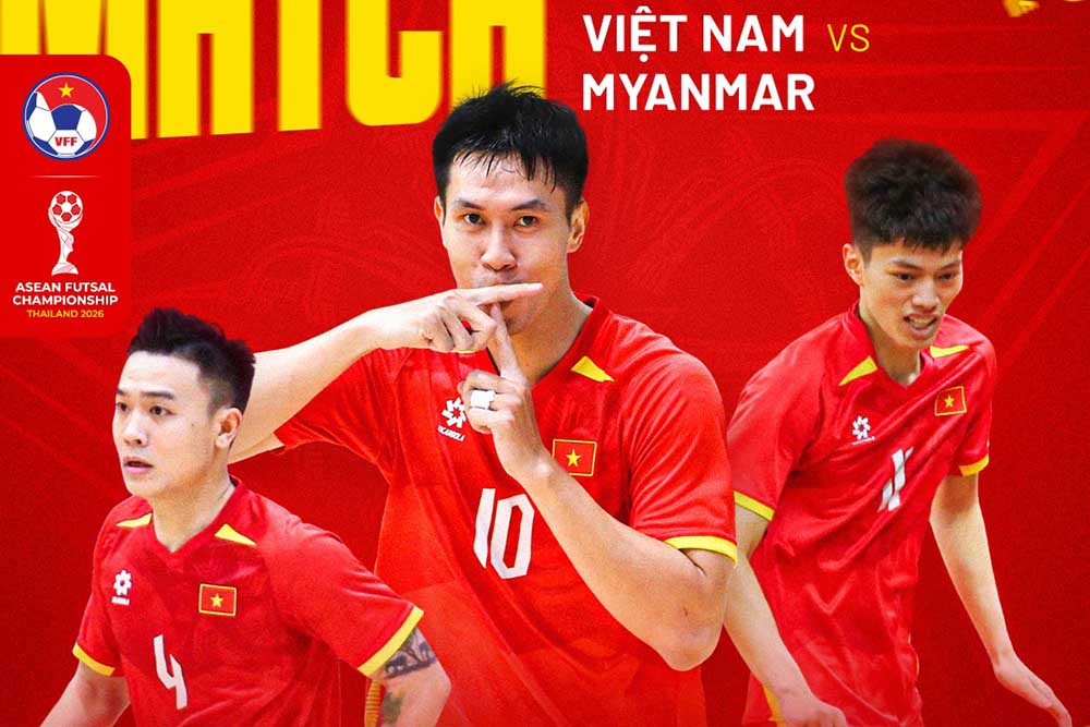 Vietnam futsal team debuts at the 2026 Southeast Asian Futsal Championship. Photo: VFF