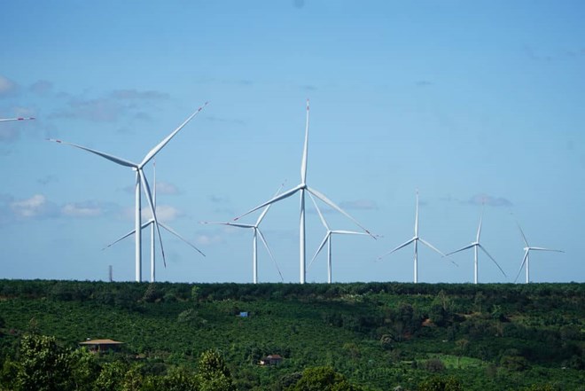 A completed wind power project in Gia Lai. Photo: Thanh Tuan