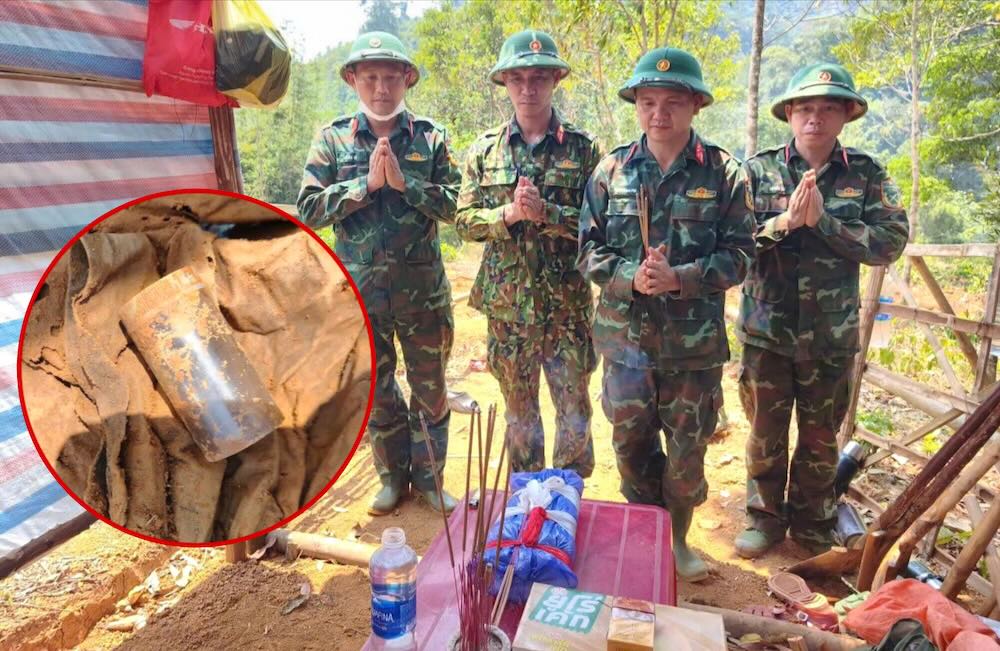 Martyrs' remains and glass jars containing information are continuously discovered. Photo: Đoàn 337