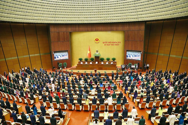 Phiên khai mạc Kỳ họp thứ Nhất, Quốc hội khóa XVI. Ảnh: TTXVN