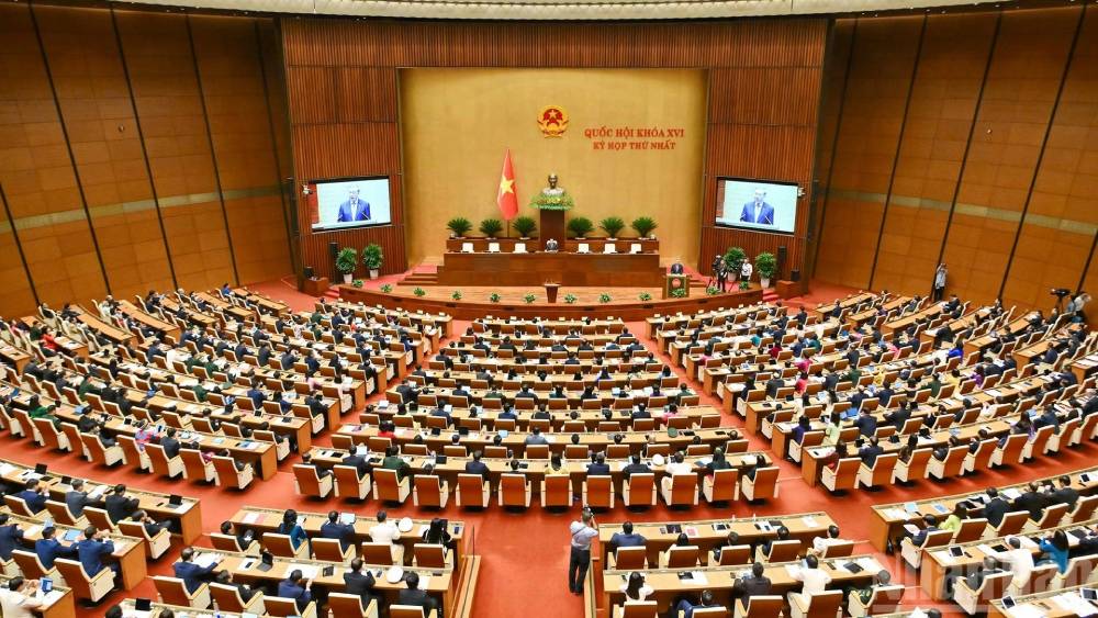 Today (April 7) at the First Session, the 16th National Assembly will elect the President and Prime Minister. In the photo: Opening session of the First Session, the 16th National Assembly. Photo: Quochoi. vn