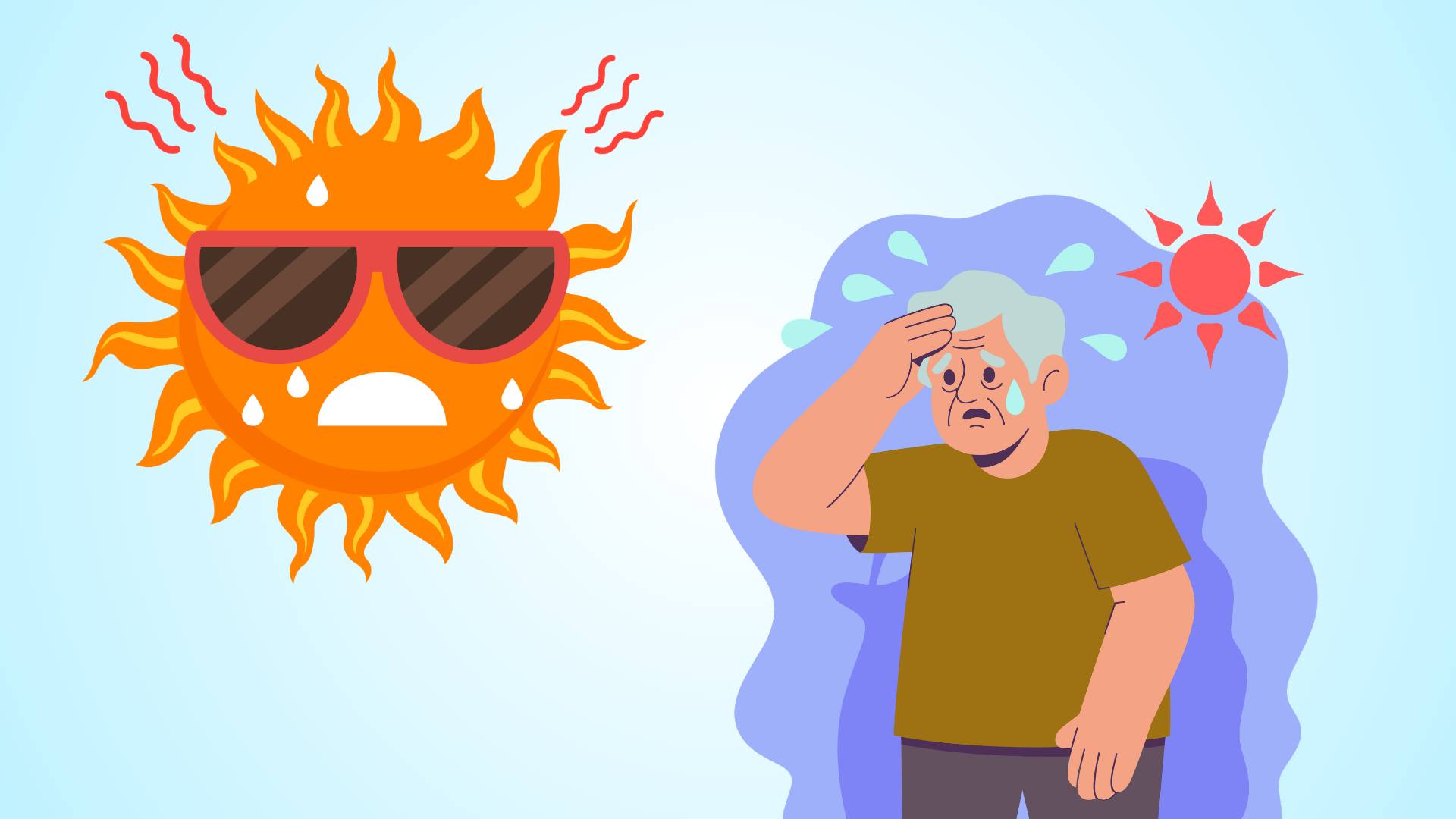 몸이 더운 날씨에 적응하는 데 도움이 되는 참고 사항.