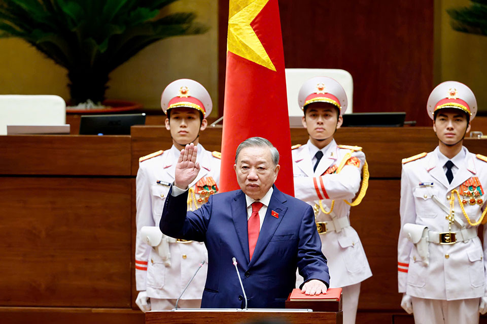General Secretary, President of the Socialist Republic of Vietnam To Lam sworn in. Photo: Nhu Y