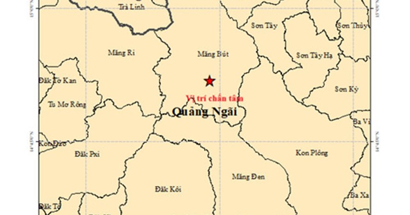 Động đất liên tiếp tại huyện miền núi Trà Bồng, Quảng Ngãi