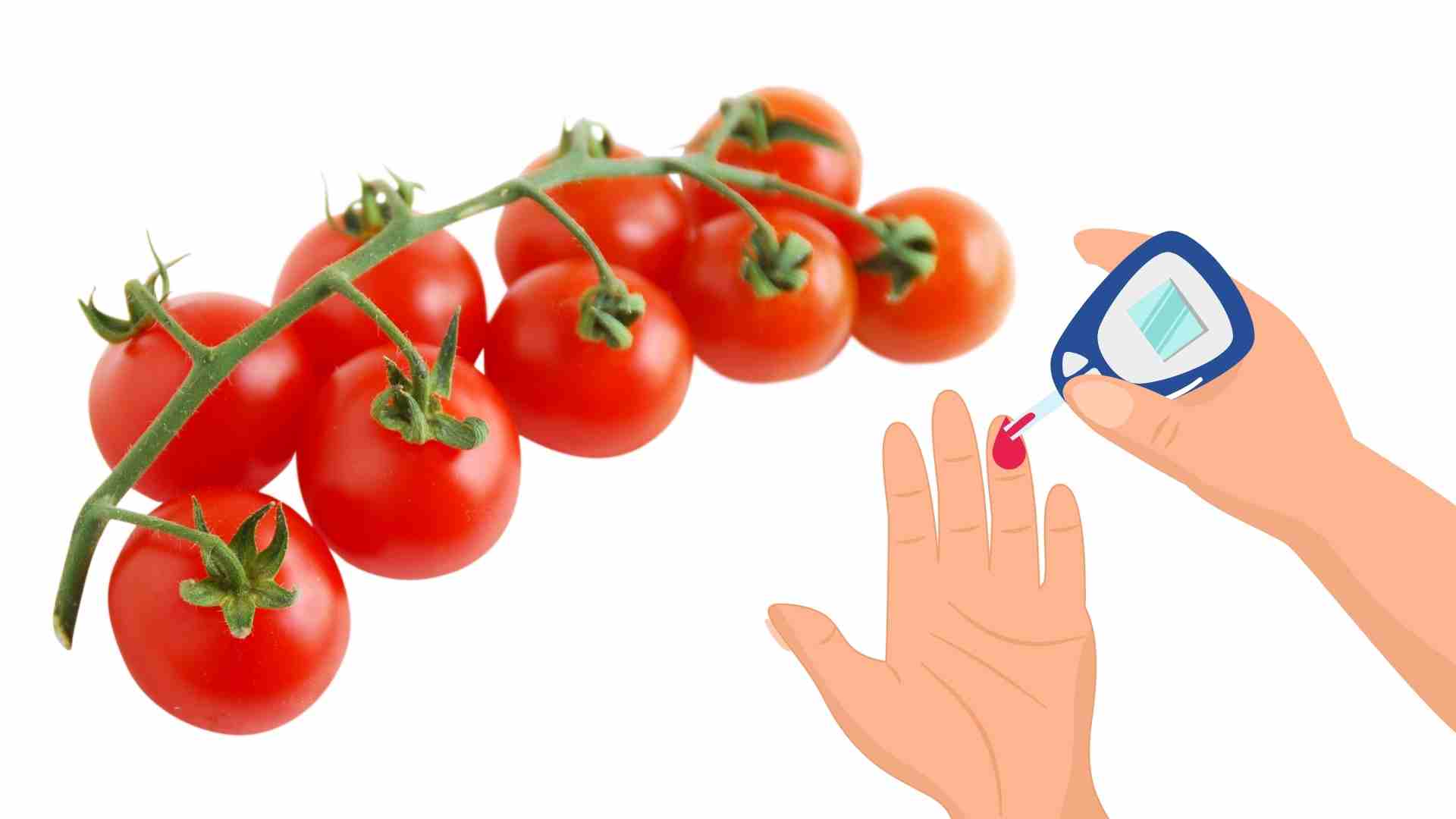 Sweet cherry tomatoes and the risk of high blood sugar. Graphics: Ha May