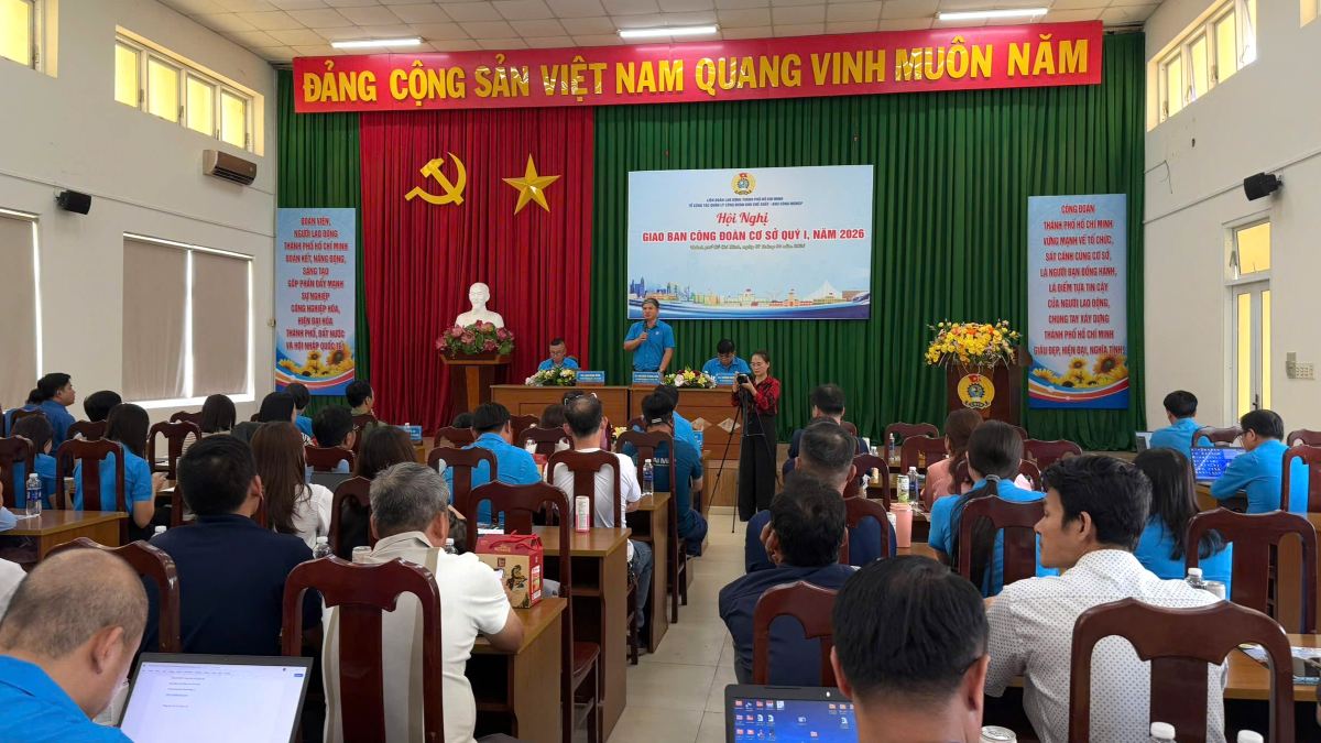 Los sindicatos de base en 11 parques industriales reciben orientación sobre el sistema de gestión operativa y las finanzas sindicales. Foto: Thanh An