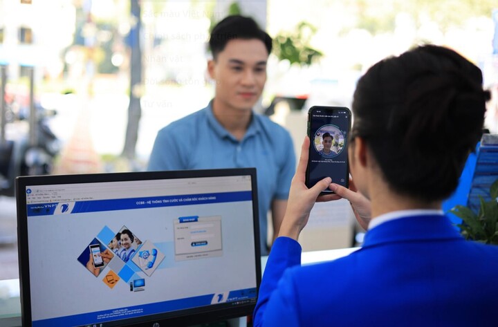 Xác thực khuôn mặt là yêu cầu bắt buộc khi đổi SIM sang thiết bị di động mới. (Ảnh: VNPT)