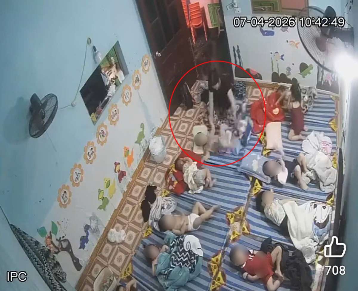Social networks are spreading clips suspected of child abuse. Photo: Taken from camera