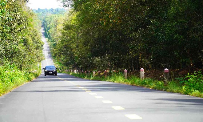 떠이응우옌에서 롱탄 공항으로 연결되는 도로가 6차선으로 조정되었습니다. 사진: HAC