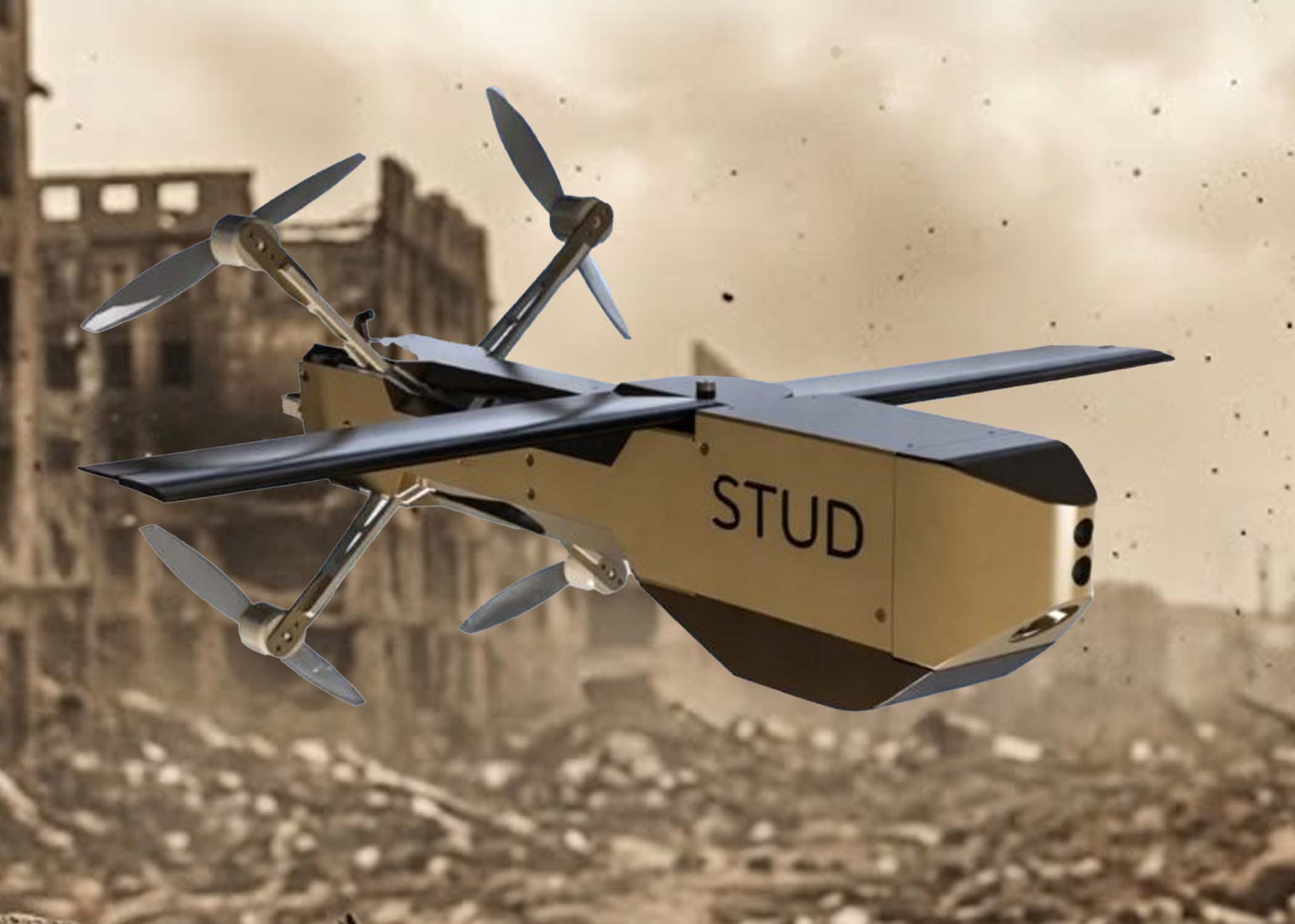 STUD drone can take off in just two seconds. Graphics: Cat Tien