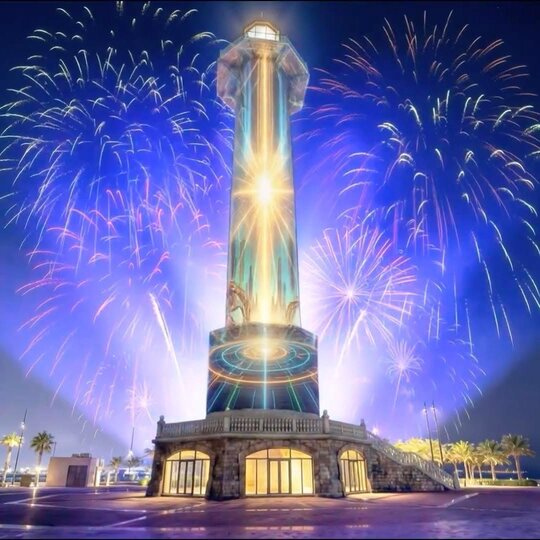 Không gian sôi động về đêm tại VUI-Fest Ha Long, nơi hội tụ ẩm thực, ánh sáng và những trải nghiệm giải trí đầy màu sắc. Ảnh: Thanh Sơn