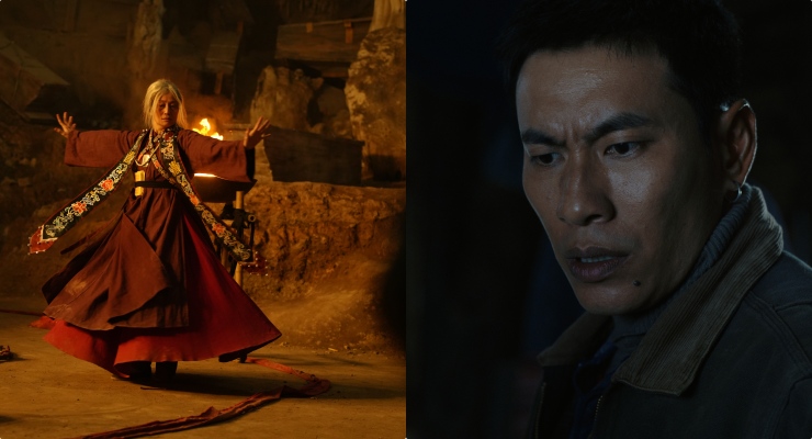 Cast in the movie Phi Phong: Bloody Devils of the Sacred Forest. Photo: Film crew.