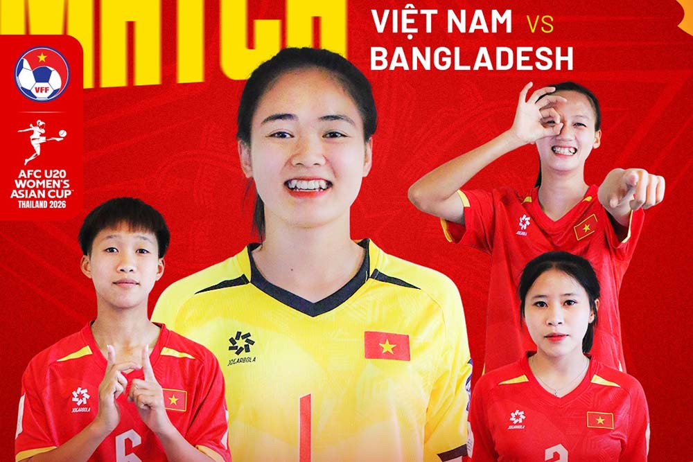Vietnam U20 women's team enters the decisive match at the 2026 AFC U20 Women's Championship against Bangladesh U20 women's team. Photo: VFF