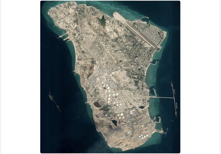Kharg Island of Iran. Photo: Airbus