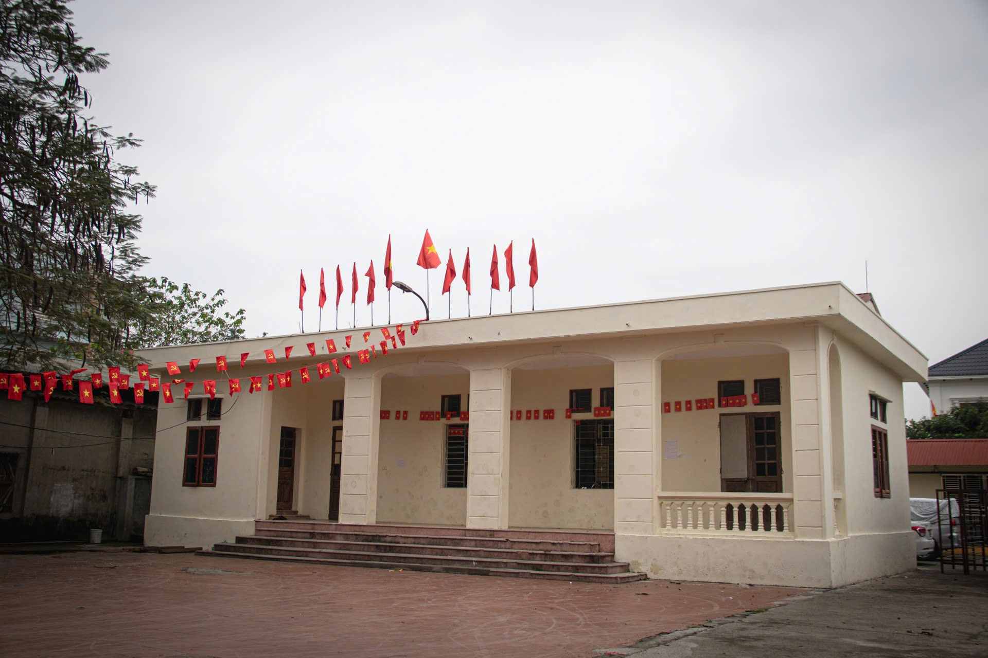 Nhà văn hóa Miền Hạ được cải tạo năm 2018, sử dụng Ngân sách Nhà nước. Ảnh: Hoài Anh