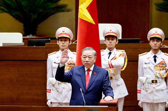 General Secretary, President of the Socialist Republic of Vietnam To Lam sworn in. Photo: Nhu Y