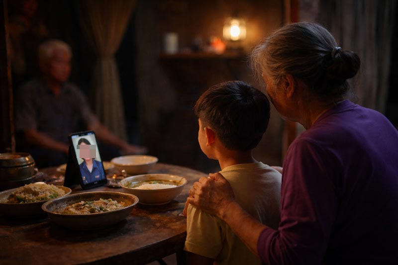 부모가 멀리 일하러 가면 많은 산악 지역 아이들의 어린 시절이 어려워집니다. 그래픽: 칸린