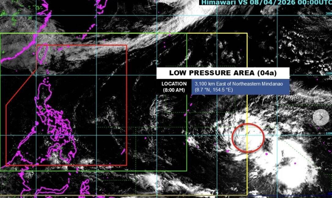 The new low pressure is forecast to strengthen into a storm in the next few days. Photo: PAGASA