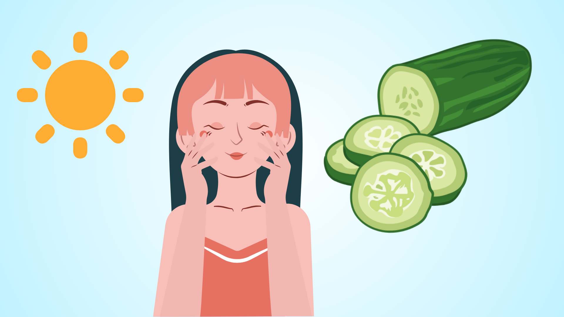 How to use cucumber to soothe sunburn effectively.