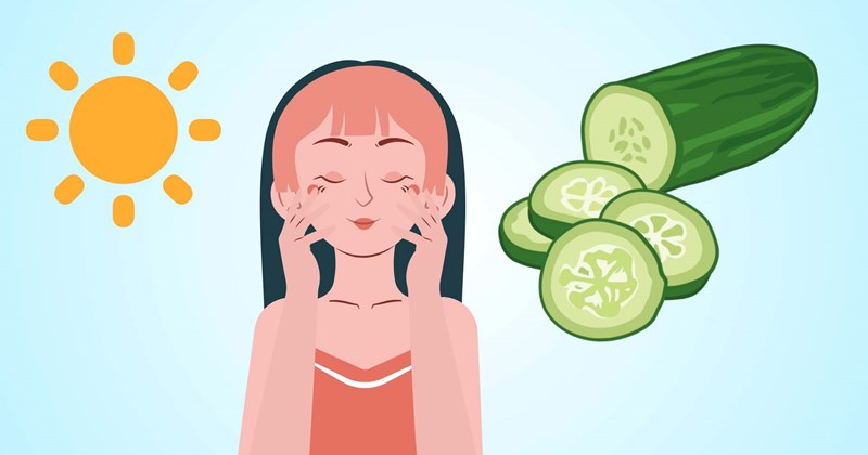 Cách dùng dưa chuột làm dịu da cháy nắng hiệu quả