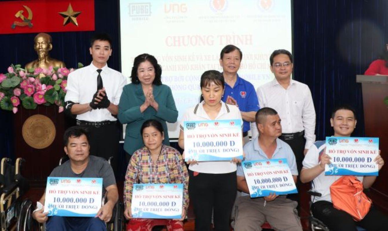 Giving livelihood means to people with disabilities. Photo: Anh Hoang