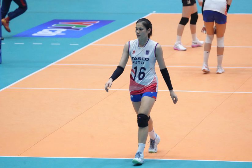 Main attacker Vi Thi Nhu Quynh returned to the country to compete in round 1 of the 2026 National Championship with the Hanoi team, after finishing the program at the Indonesian National Championship. Photo: VFV