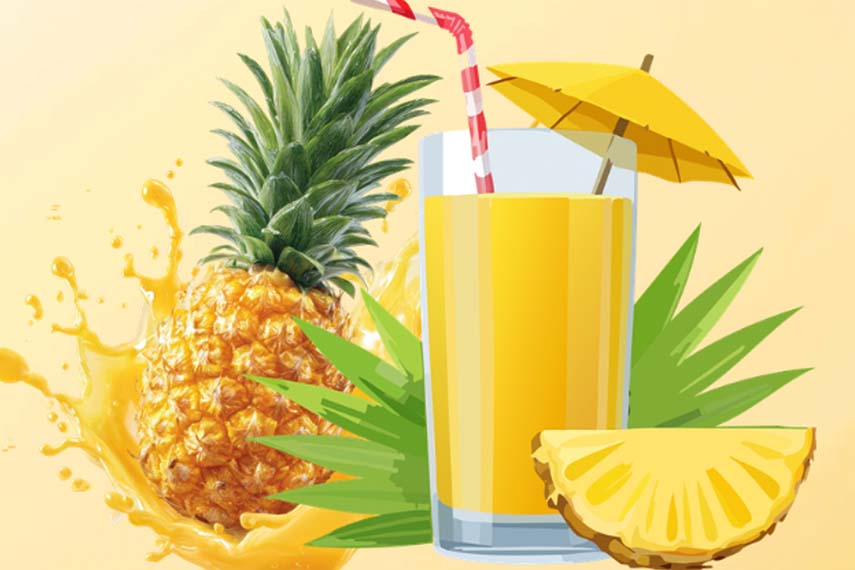 Notes when drinking pineapple juice
