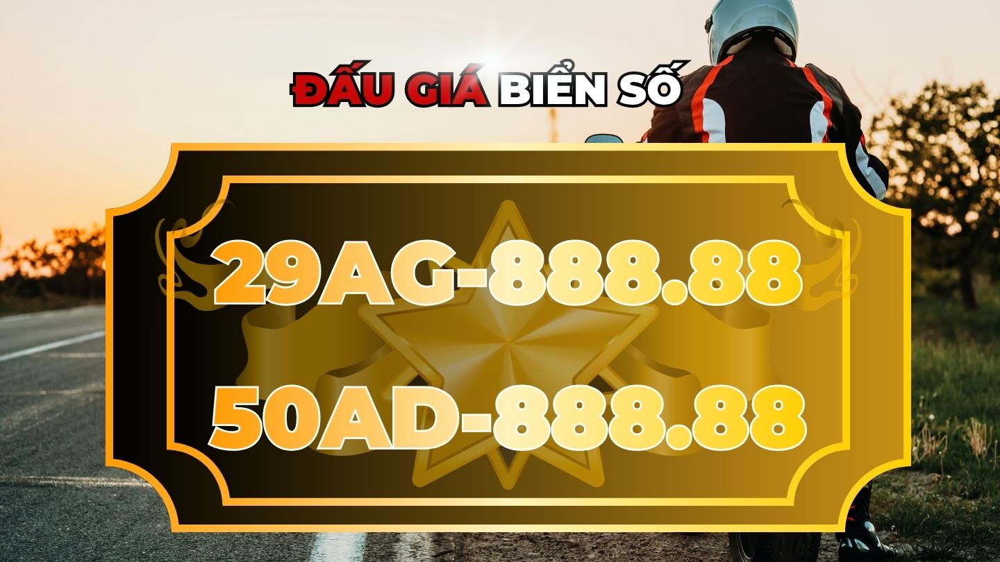 The pair of license plates 29AG-888. 88 and 50AD-888. 88 will be present in the auction on April 9