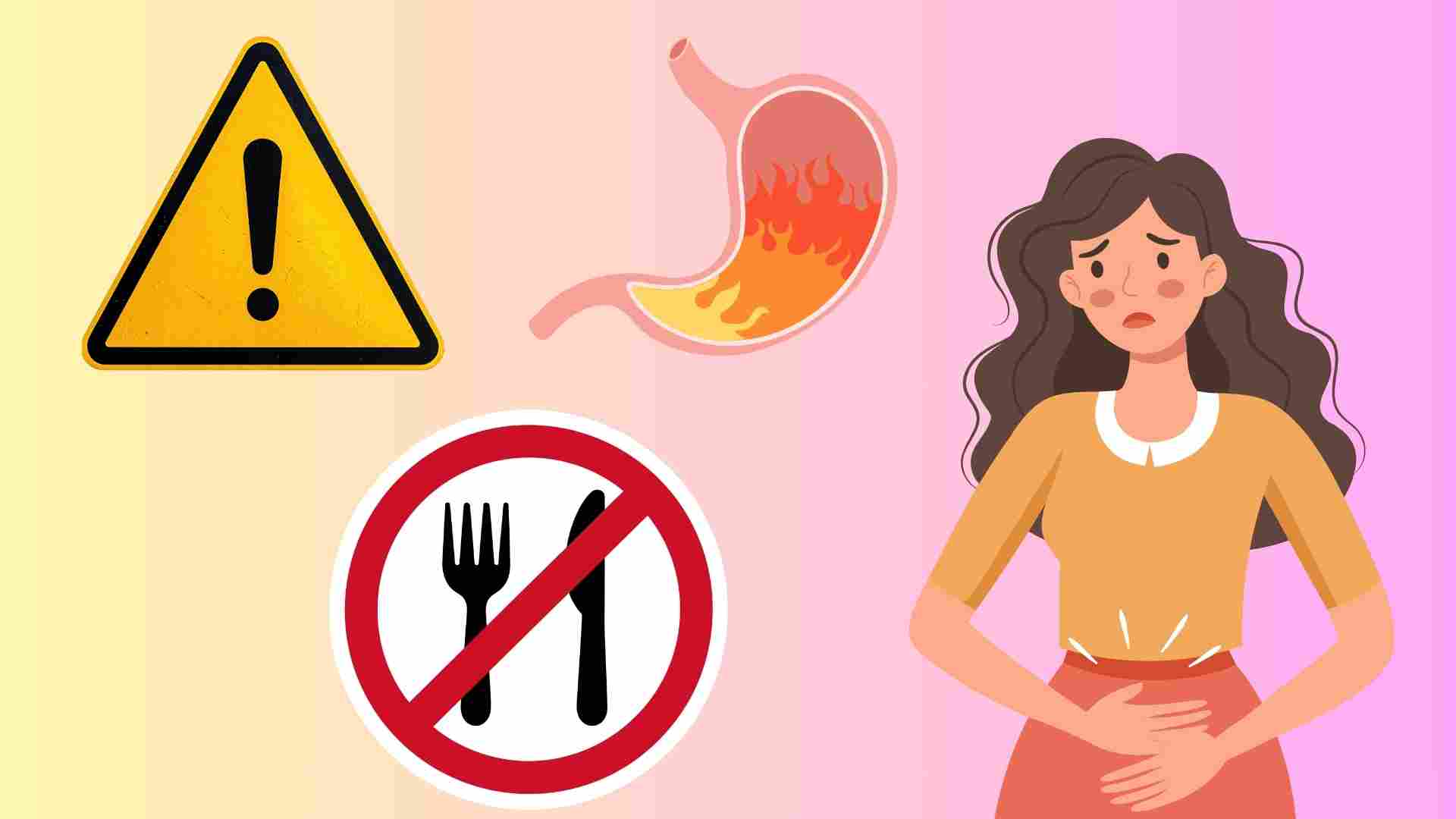 Alimentos que debes evitar cuando tienes dolor de estómago y tienes hambre. Gráfico: Huyen Trang