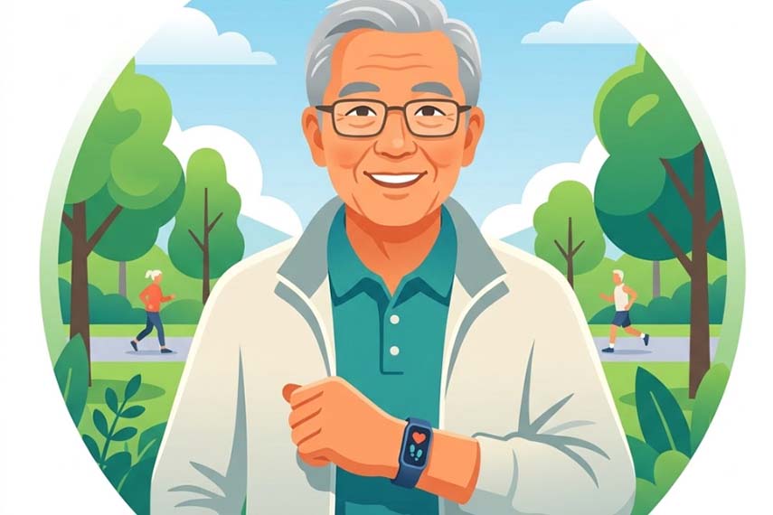 Physical fitness tracking devices help older people live more proactively. Graphics: Thien Nhan