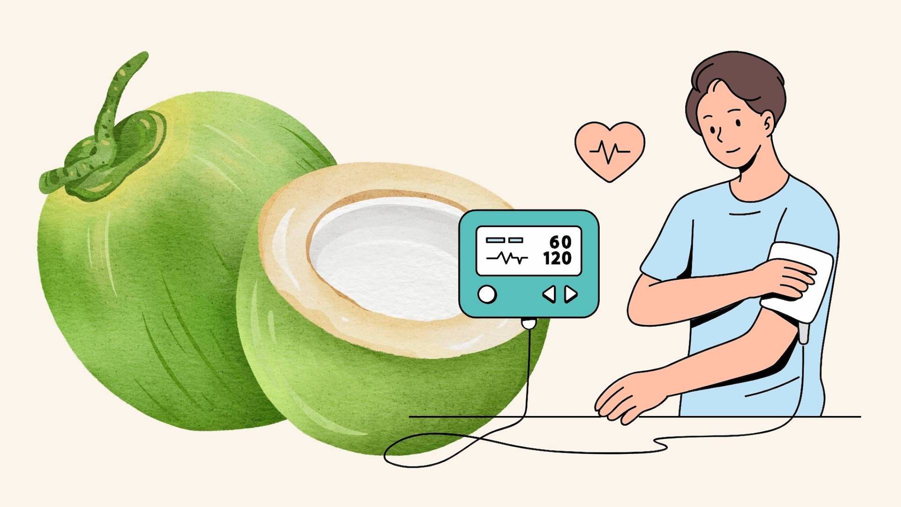 The surprising truth about blood pressure when drinking coconut water every day. Graphics: Linh Dan
