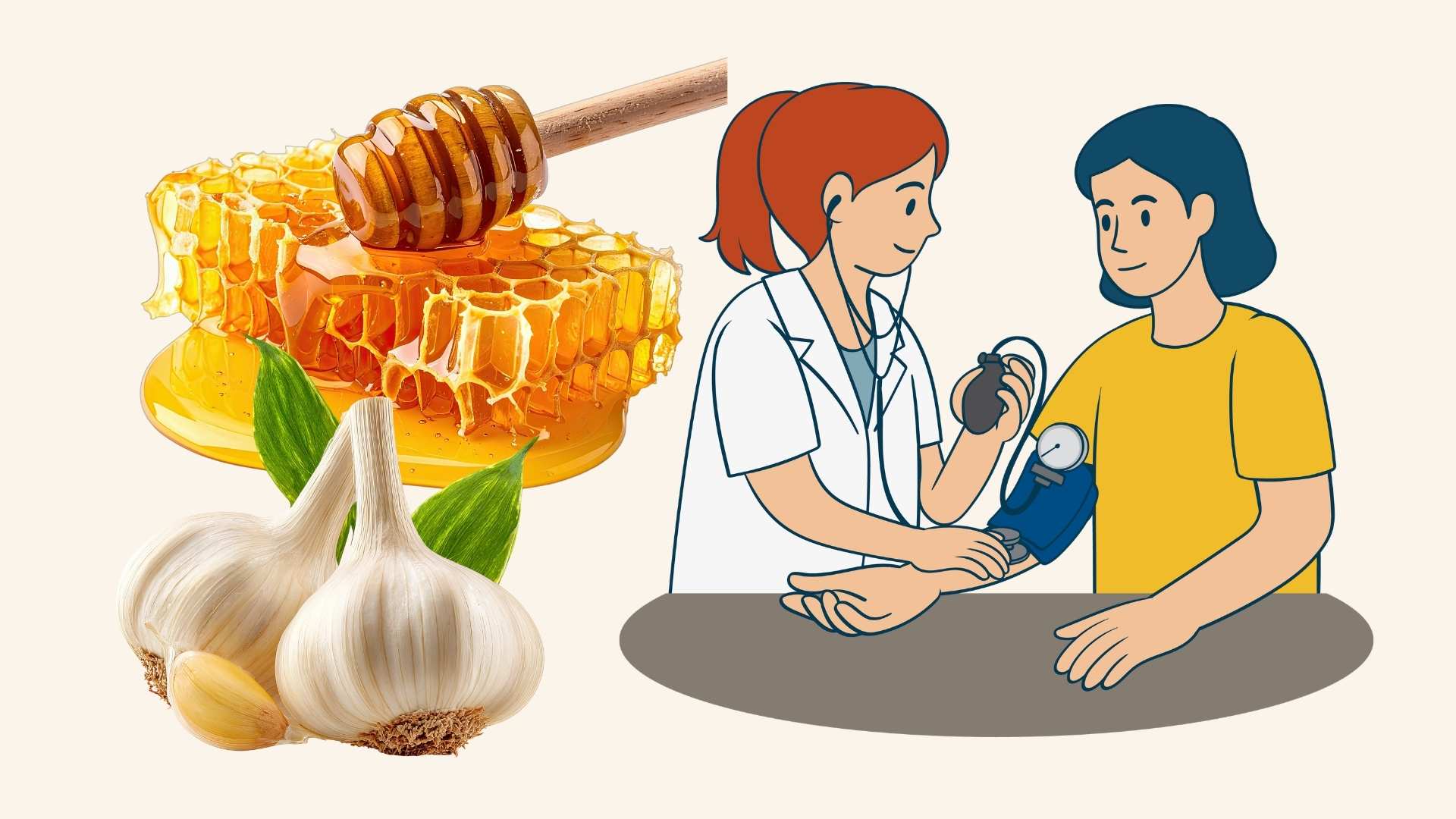 The best time to drink honey-soaked garlic for blood pressure. Graphics: Linh Dan