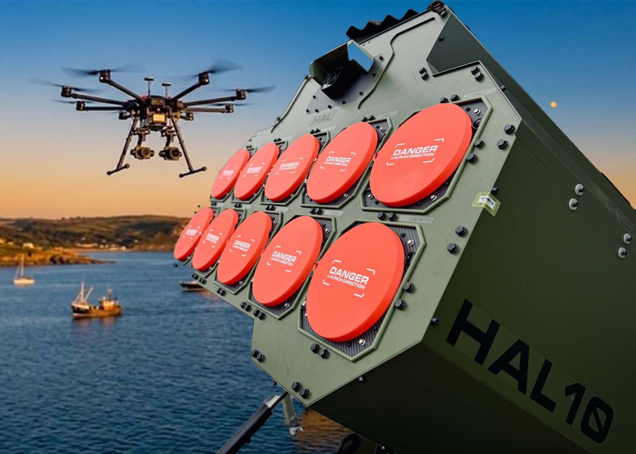 He launched HAL10 - Launching pad for 10 UAVs in just a few seconds. Graphics: Cat Tien