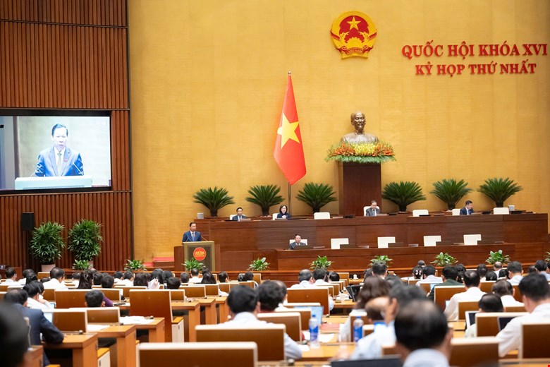 Phiên họp chiều 9.4. Ảnh: Media Quốc hội