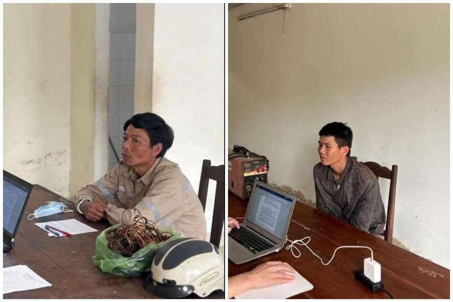 2 đối tượng trộm cắp tài sản đã có nhiều tiền án. Ảnh: CACC