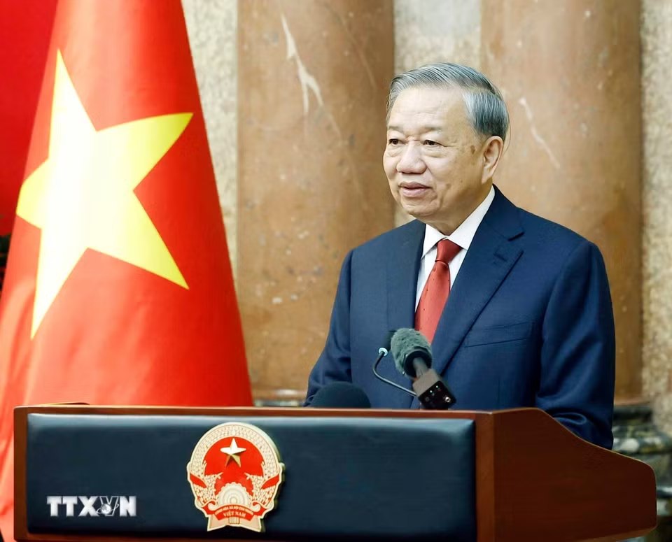 Tổng Bí thư, Chủ tịch nước Tô Lâm nhấn mạnh nhiệm vụ nâng cao vị thế quốc tế của đất nước, chăm lo ngày càng tốt hơn đời sống của nhân dân. Ảnh: TTXVN