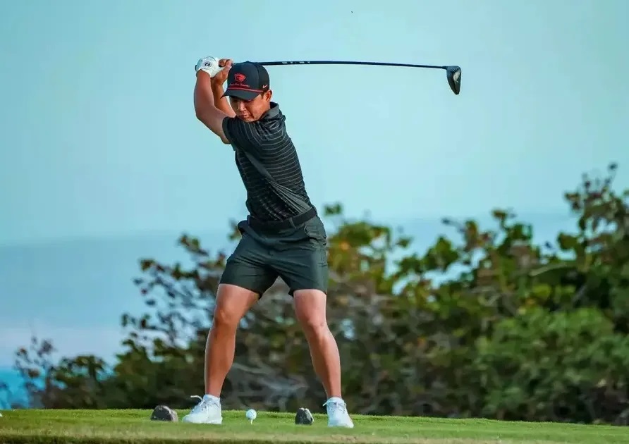 Nguyen Anh Minh is playing well with the golf team of Oregon State University in the US. Photo: Oregon State University