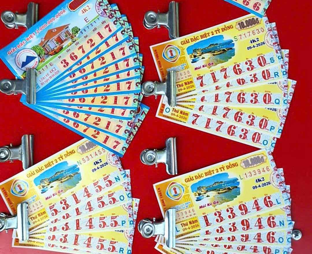 오늘 남부 복권. 사진: 후옌 쩐