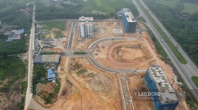 Dự án nhà ở xã hội trên địa bàn phường Tích Lương đang được đẩy nhanh tiến độ. Ảnh: Việt Bắc