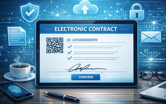 Propuesta de emitir un código de identificación único para contratos electrónicos. Gráfico: Hương Giang