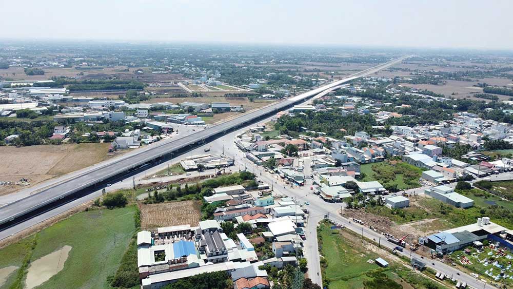 Ring Road 3 HCMC section passing through Tay Ninh reached more than 88% of the construction volume. Photo: Thanh Vu