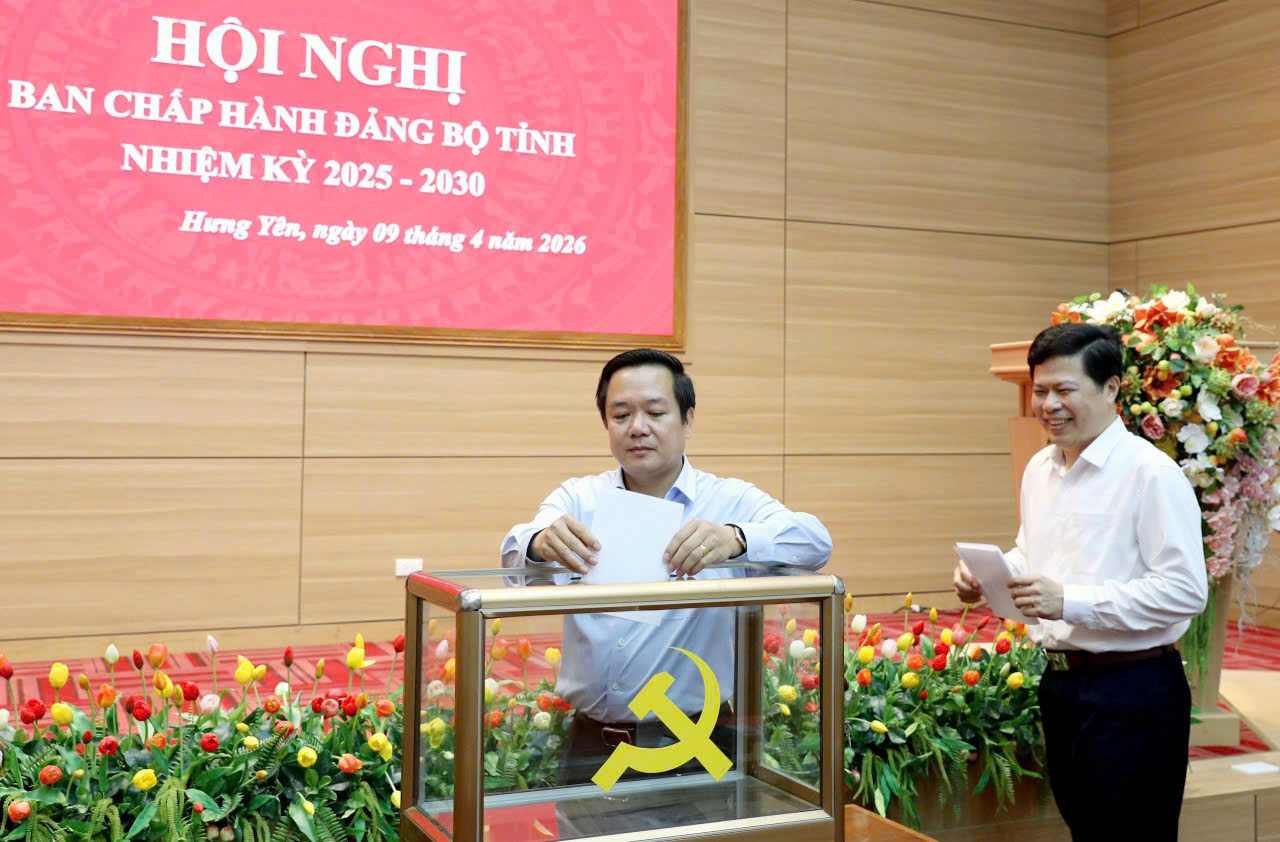 Hưng Yên thống nhất bầu Bí thư Tỉnh ủy tại hội nghị Ban Chấp hành. Ảnh: Thế Duyệt