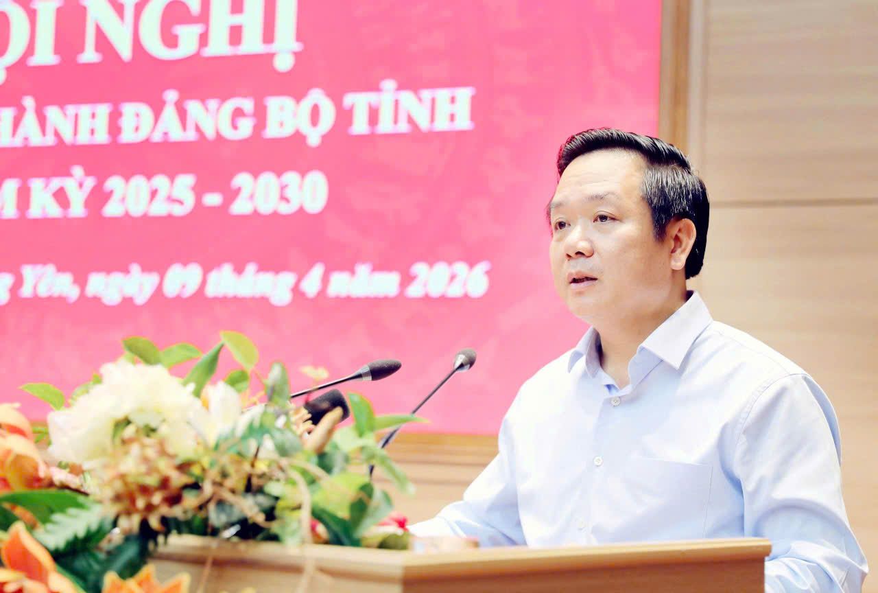 Secretary of the Provincial Party Committee, Chairman of Hung Yen Provincial People's Committee Pham Quang Ngoc speaks. Photo: The Duyet