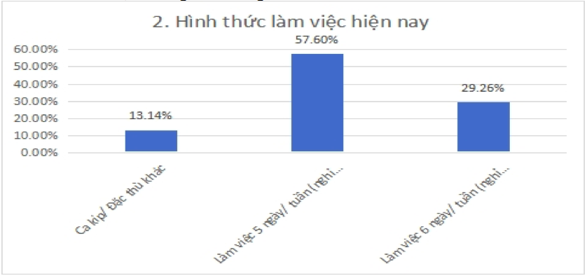 Hình thức làm việc của người tham gia khảo sát: 